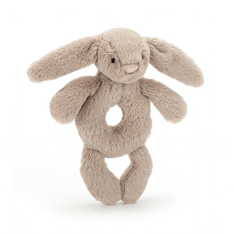 Jellycat Bashful Beige Bunny Ring Rattle - Flying Ryno