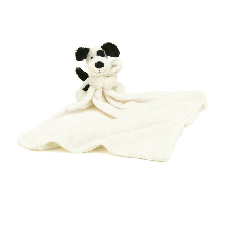 Jellycat Bashful Black And Cream Puppy Soother - Flying Ryno