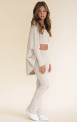 Kaveah Hacci Ribbed Batwing Cardigan. Oatmeal - Flying Ryno