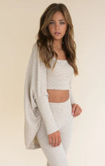 Kaveah Hacci Ribbed Batwing Cardigan. Oatmeal - Flying Ryno
