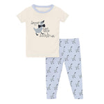 Kickee Pants Print Short Sleeve Graphic Tee Pajama Set, Dew Ugly Duckling - Flying Ryno