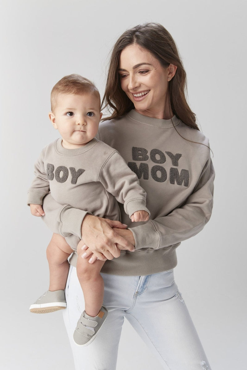 LE LA LO Boy Chenille Sweatshirt Romper - Baby - Flying Ryno