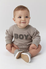 LE LA LO Boy Chenille Sweatshirt Romper - Baby - Flying Ryno
