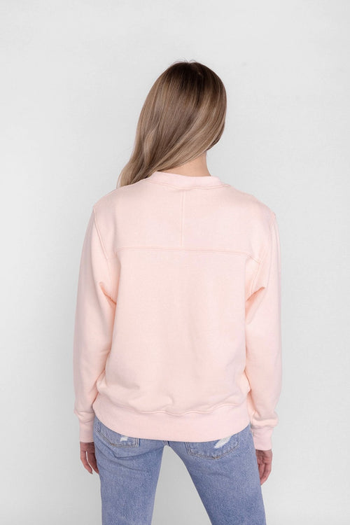 LE LA LO Mama Chenille Sweatshirt - Light Pink - Flying Ryno