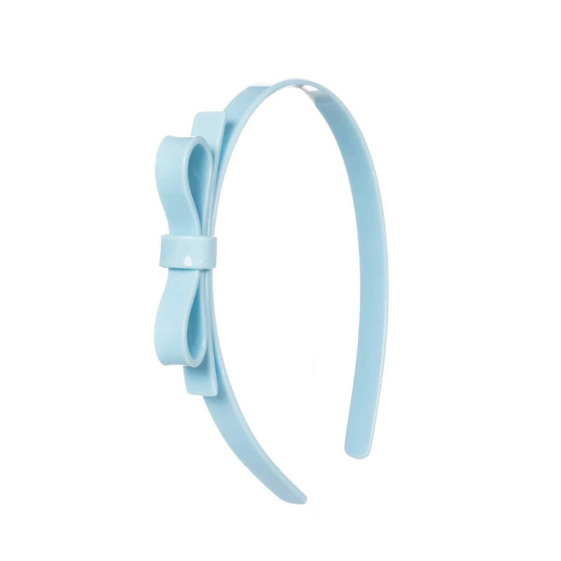 Lilies & Roses NY Thin Bow Baby Blue Headband - Flying Ryno