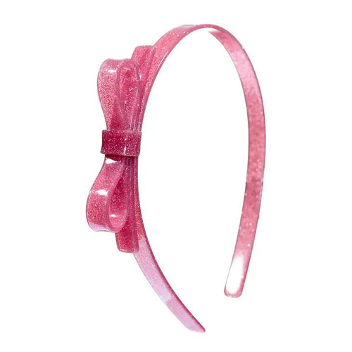 Lilies & Roses NY Vintage Pink Thin Bow Headband - Flying Ryno