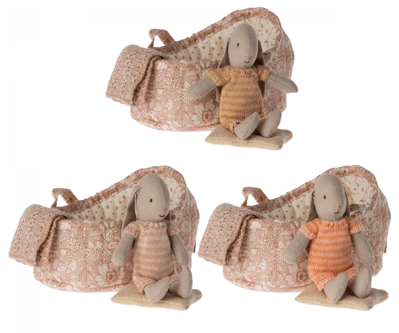 Maileg Bunny in Carry Cot, Micro - Flying Ryno