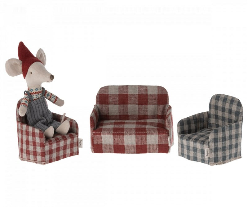 Maileg Mouse Red Couch - Flying Ryno