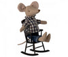 Maileg Rocking chair, Mouse - Anthracite - Flying Ryno