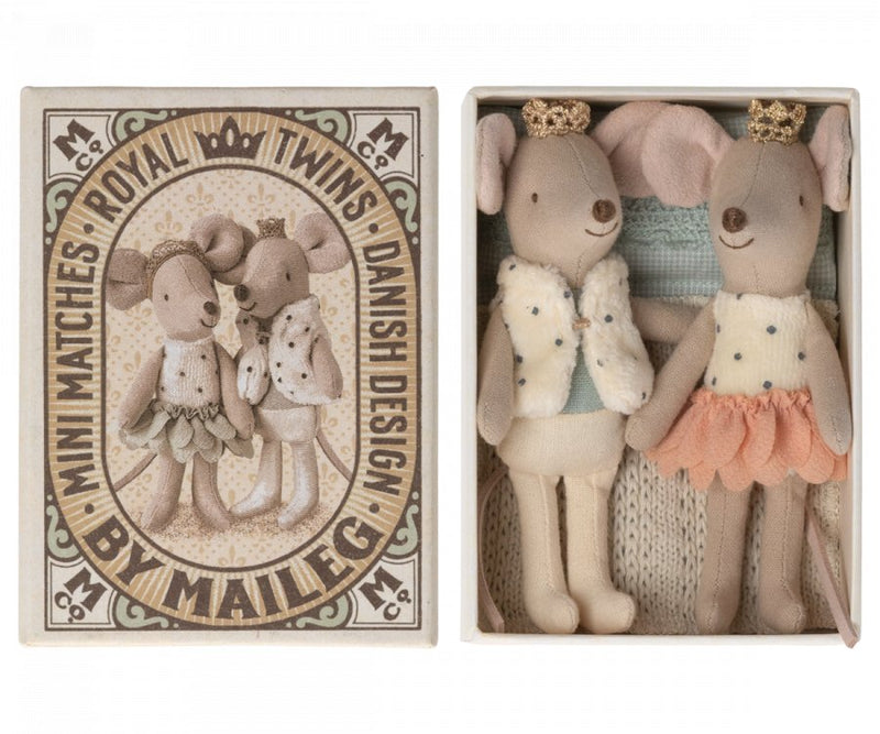 Maileg Royal twins mice, Little sister and brother in box - Flying Ryno