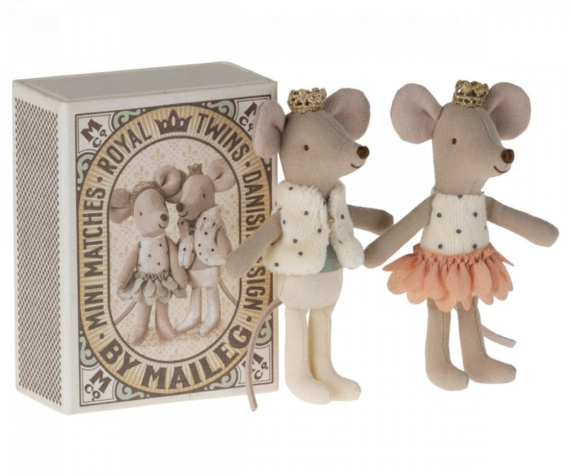 Maileg Royal twins mice, Little sister and brother in box - Flying Ryno