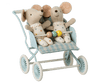 Maileg Stroller, Baby Mice - Mint - Flying Ryno