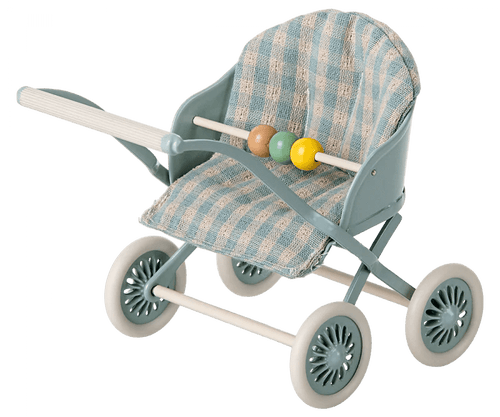 Maileg Stroller, Baby Mice - Mint - Flying Ryno