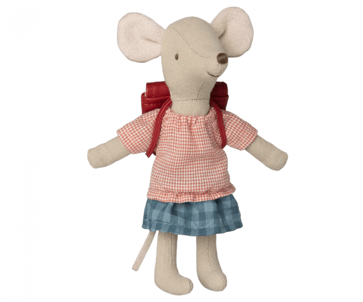 Maileg Tricycle mouse, Big sister with bag, red - Flying Ryno