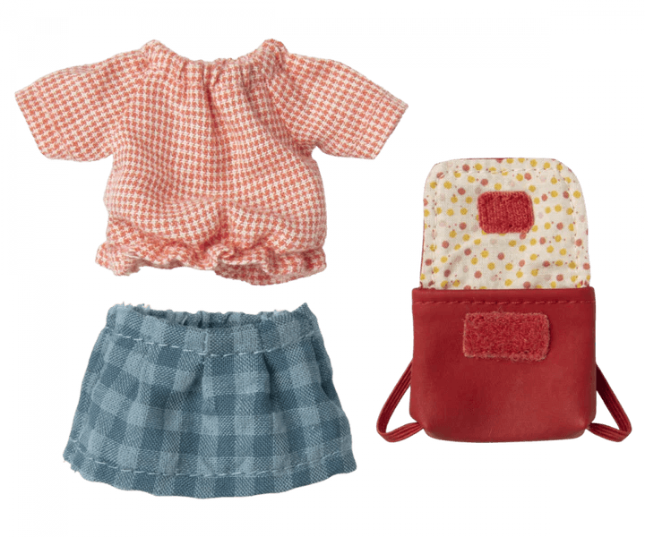 Maileg Tricycle mouse, Big sister with bag, red - Flying Ryno