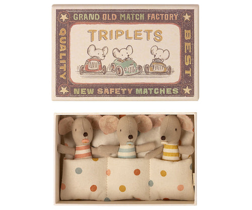 Maileg Triplets in Matchbox - Flying Ryno