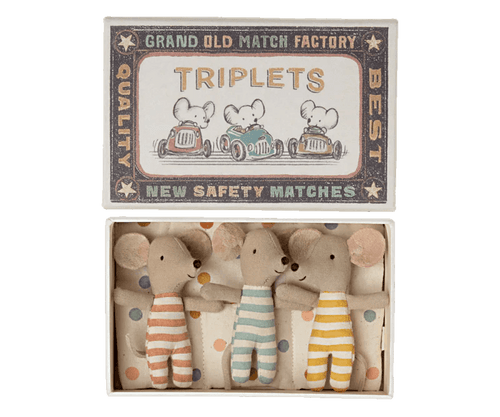 Maileg Triplets in Matchbox - Flying Ryno