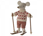 Maileg Winter Mouse with Ski Set, Mum - Flying Ryno