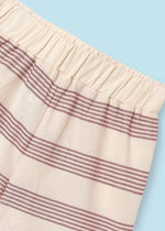Mayoral Striped Knit Short Set, Terracotta - Flying Ryno