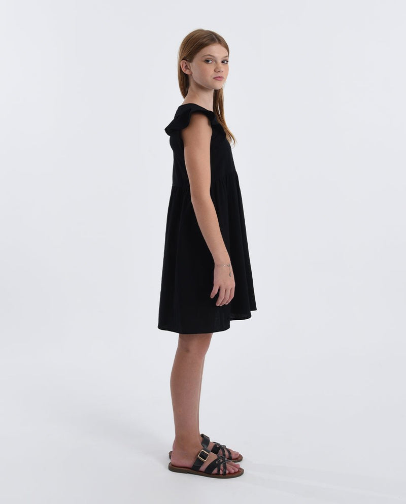 Molly Bracken Girls Woven Black Dress - Flying Ryno