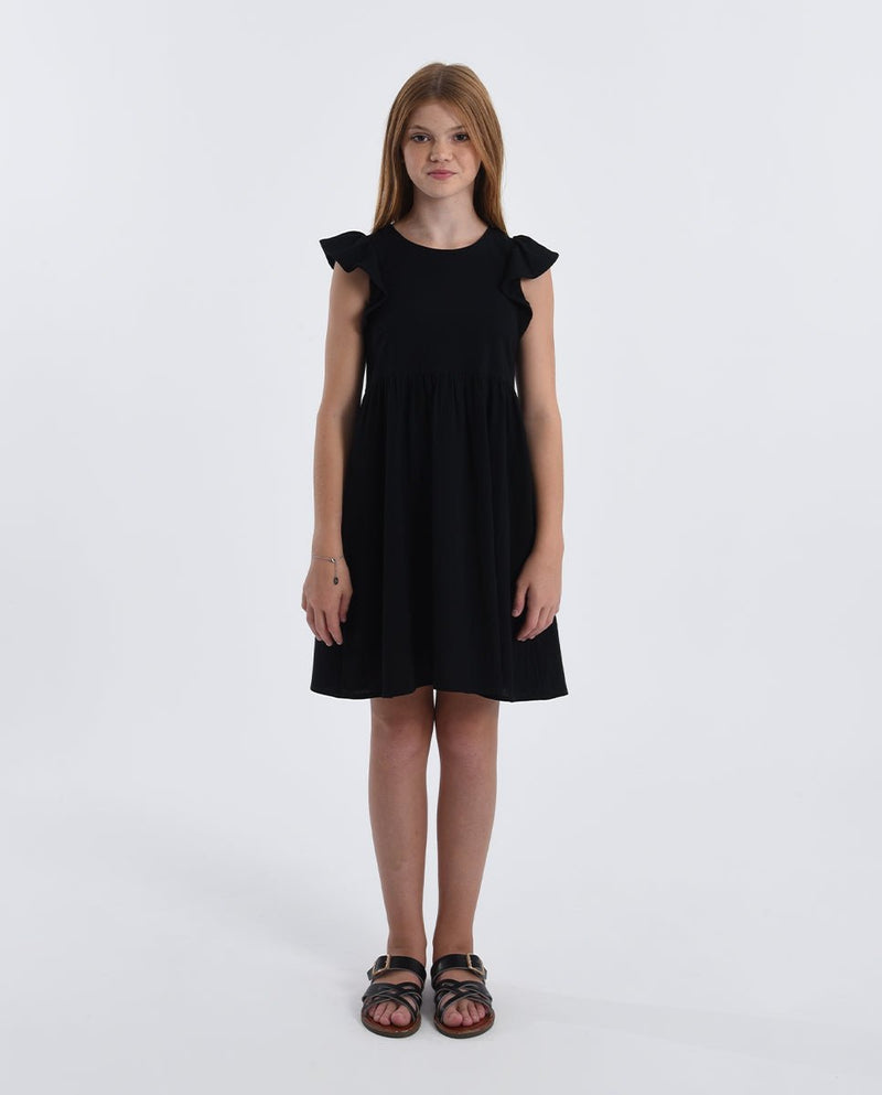 Molly Bracken Girls Woven Black Dress - Flying Ryno