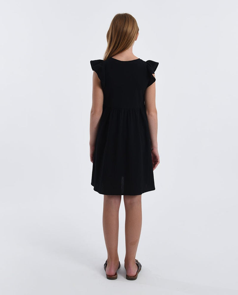 Molly Bracken Girls Woven Black Dress - Flying Ryno