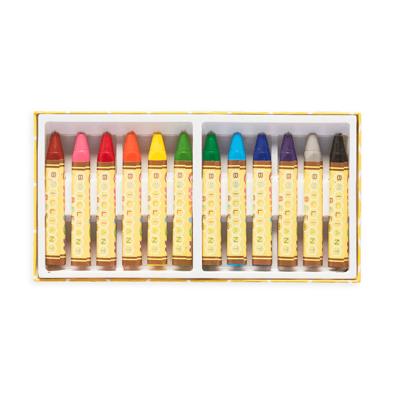 Ooly Brillant Bee Crayons (Set of 12) - Flying Ryno