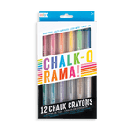 Ooly Chalk-O-Rama Chalk Crayon Sticks (Set of 12) - Flying Ryno