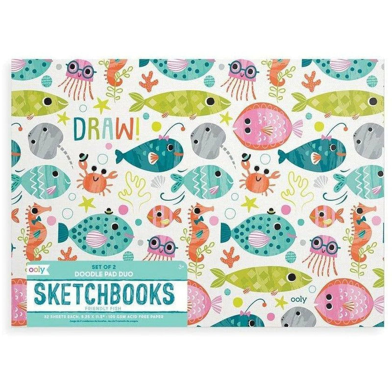 Ooly Friend Fish Doodle Pad Duo Sketchbooks - Flying Ryno