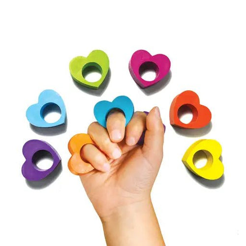 Ooly Heart Ring Crayons - Set of 6 - Flying Ryno