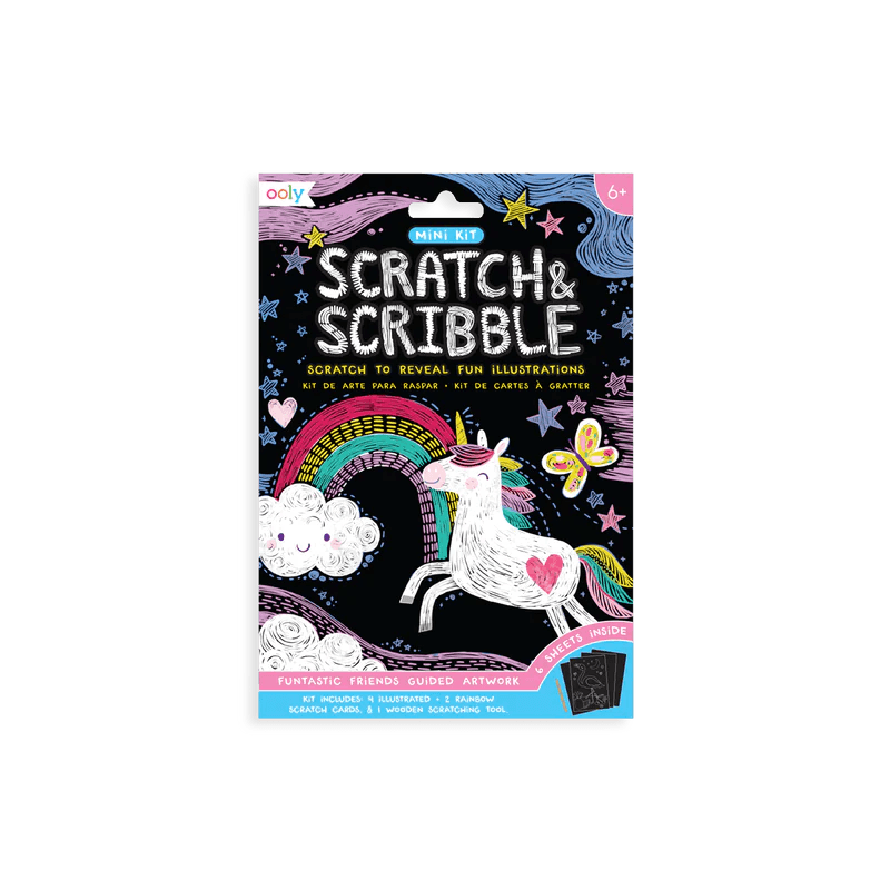 Ooly Mini Scratch & Scribble Art Kits - Flying Ryno