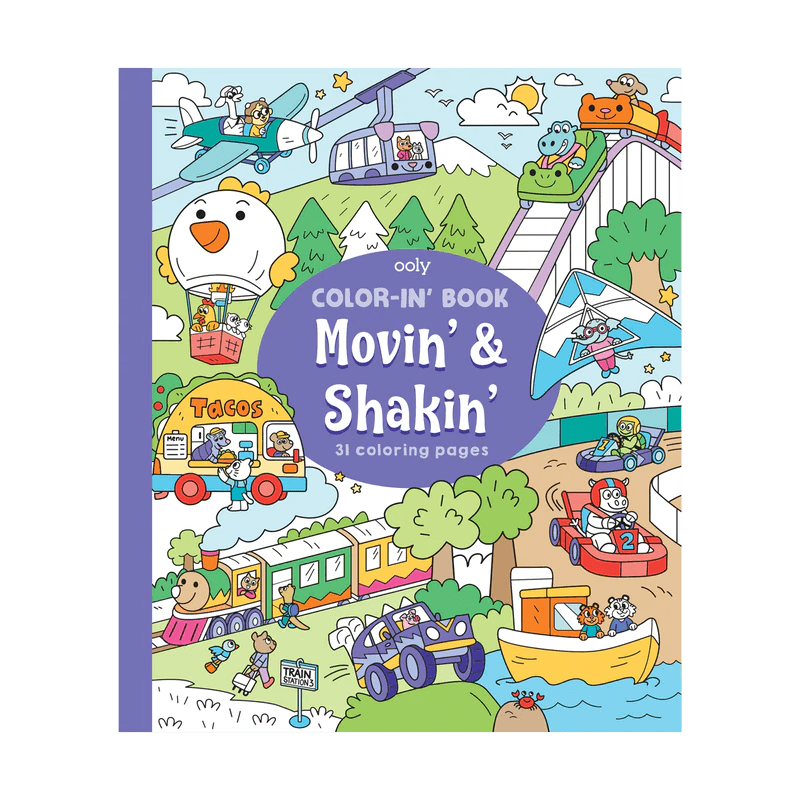 Ooly Movin' & Shakin' Coloring Book - Flying Ryno