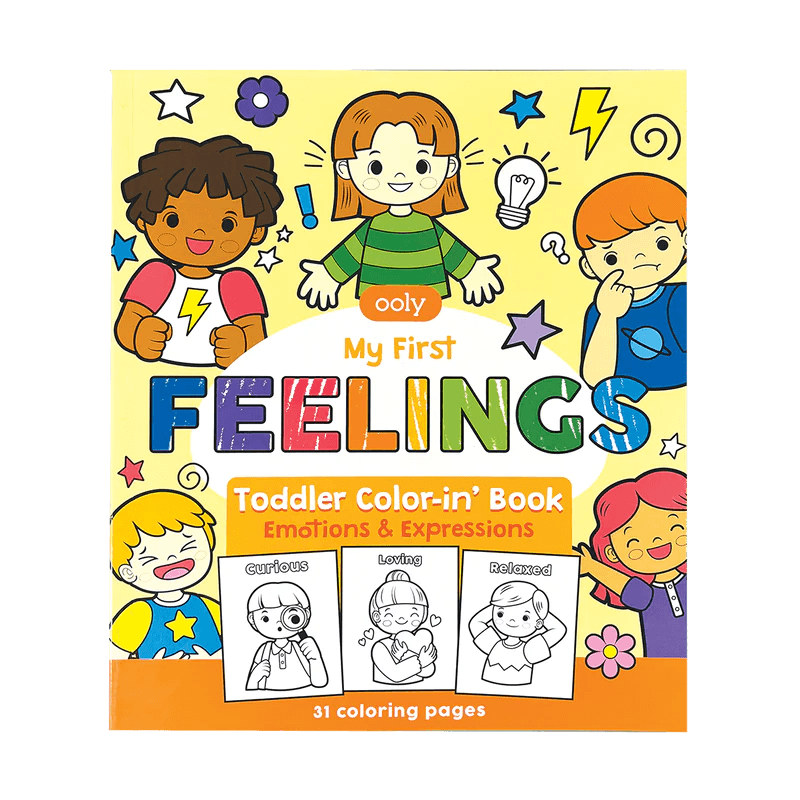 Ooly My first feelings toddler color-in book - Flying Ryno