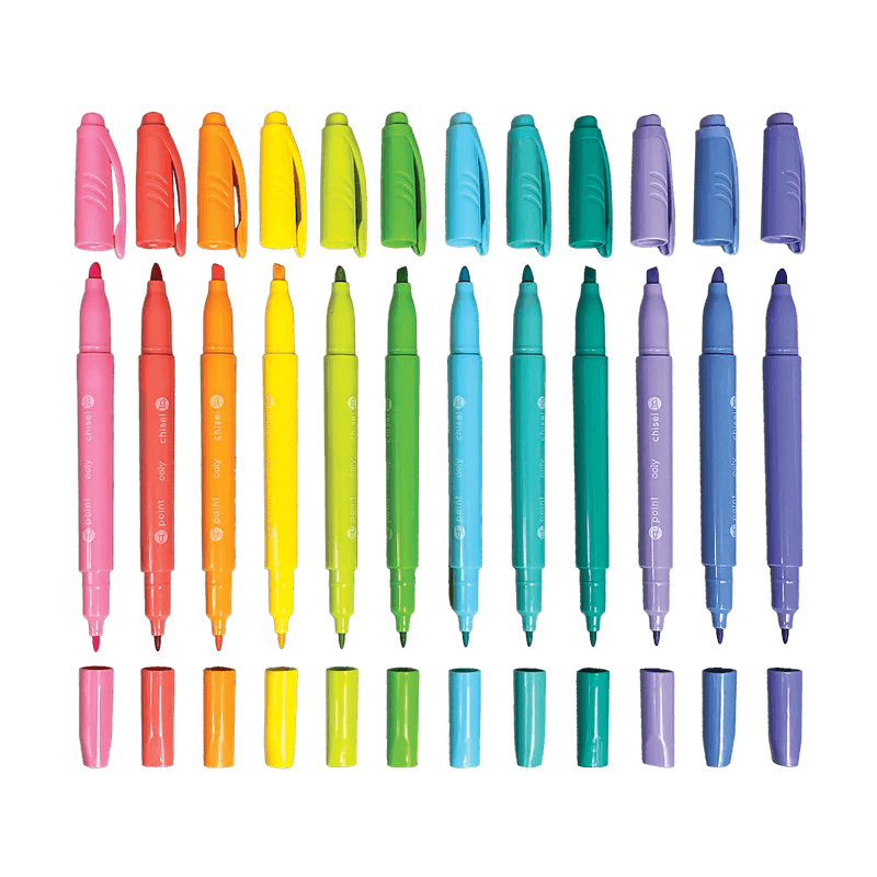Ooly Pastel Hues Markers (Set of 12) - Flying Ryno