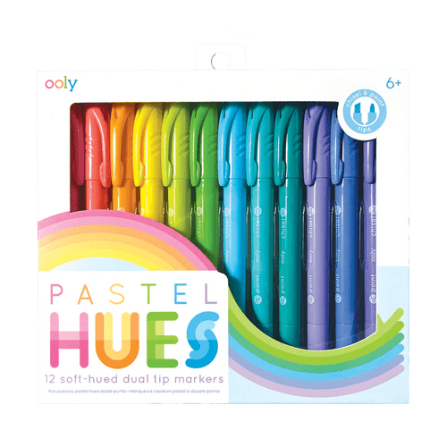 Ooly Pastel Hues Markers (Set of 12) - Flying Ryno