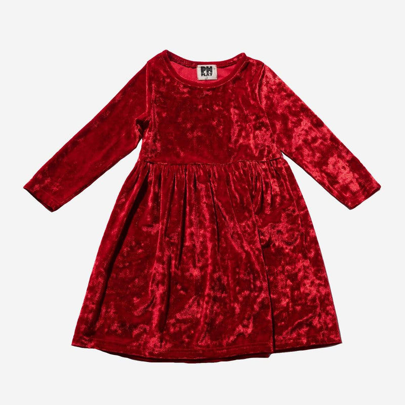 Petite Hailey Red Velvet Dress - Flying Ryno