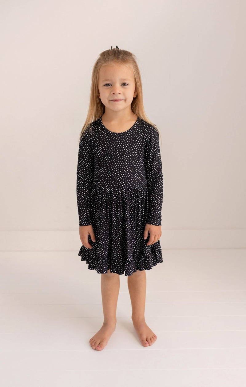 Posh Peanut Long Sleeve Ruffled Twirl Dress, Aggie - Flying Ryno