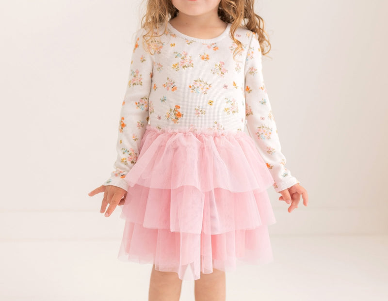 Posh Peanut Long Sleeve Tulle Dress, Clemence - Flying Ryno