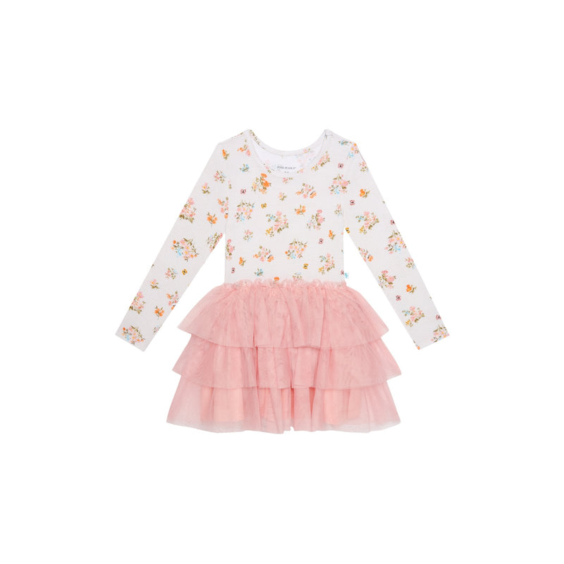 Posh Peanut Long Sleeve Tulle Dress, Clemence - Flying Ryno