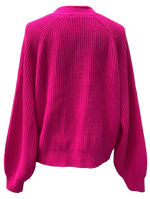 Queen of Sparkles Kids Hot Pink Gingerbread Button-up Sweater - Flying Ryno