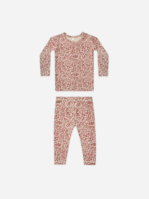 Quincy Mae Bamboo Long Sleeve Pajama Set, Flower Field - Flying Ryno