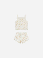 Quincy Mae Pointelle Tank and Shortie Set, Ditsy Melon - Flying Ryno