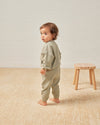 Quincy Mae Waffle Slouch Set, Sage - Flying Ryno