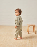 Quincy Mae Waffle Slouch Set, Sage - Flying Ryno