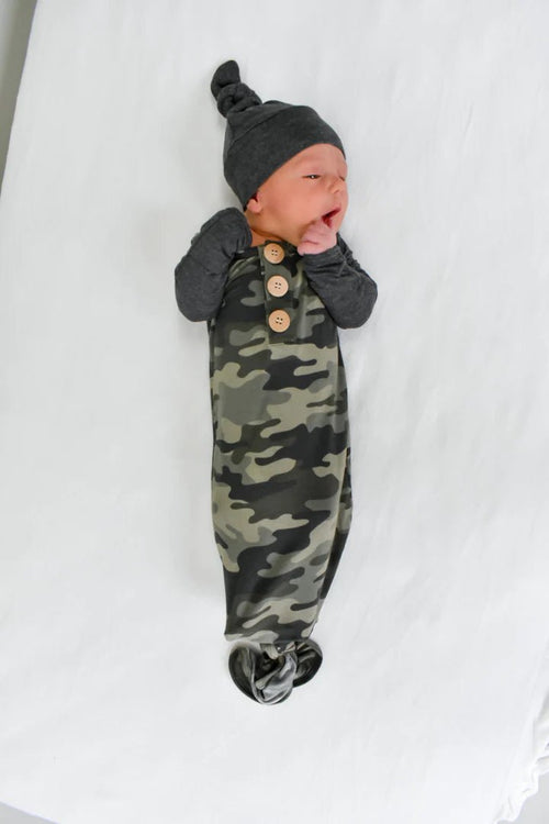 Rockin Royalty Camo Knot Gown & Hat - Flying Ryno