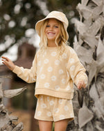 Rylee + Cru Boxy Pullover and Track Short Set, Daisy - Flying Ryno