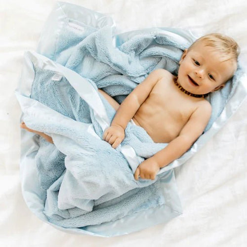 Saranoni Satin Border Receiving Blanket - Flying Ryno