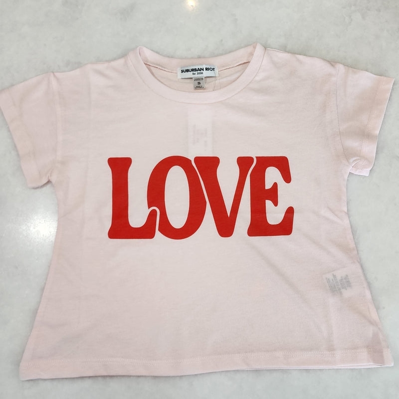 Surbunban Riot Love Light Pink Tee - Flying Ryno