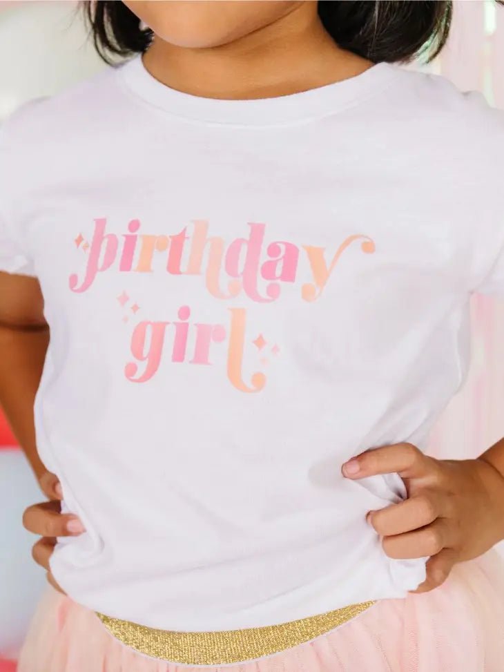 Sweet Wink Birthday Girl Blush Short Sleeve Shirt - Kids Birthday Tee - Flying Ryno