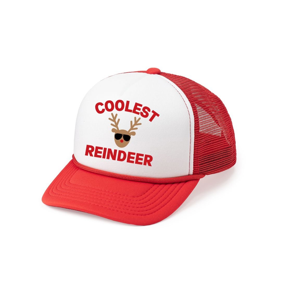 Sweet Wink Coolest Reindeer Christmas Trucker Hat - Flying Ryno